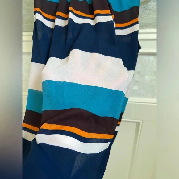 Anthropologie meadow rue blue white stripe top sleeveless mp medium petite - Picture 8 of 14